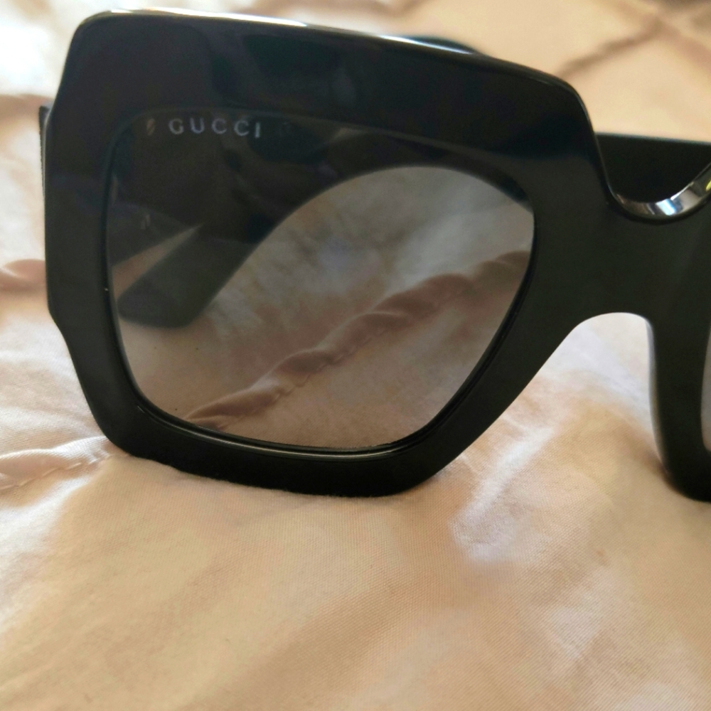 Gucci Oversized Black Sunglasses.